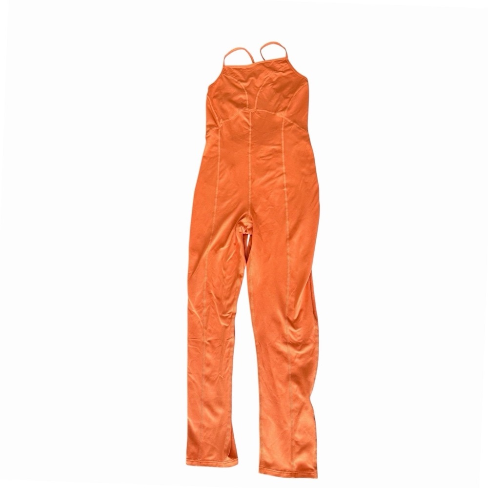 FP Movement Free People Women's Jumpsuit Sz Medium Coral Orange‎ $128 Retail